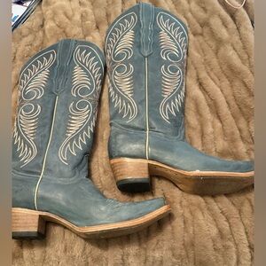 Circle G Women’s Tall Western Boot - Snip Toe - Turquoise - Size 10